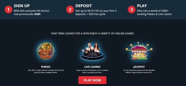 Signup at Twin casino