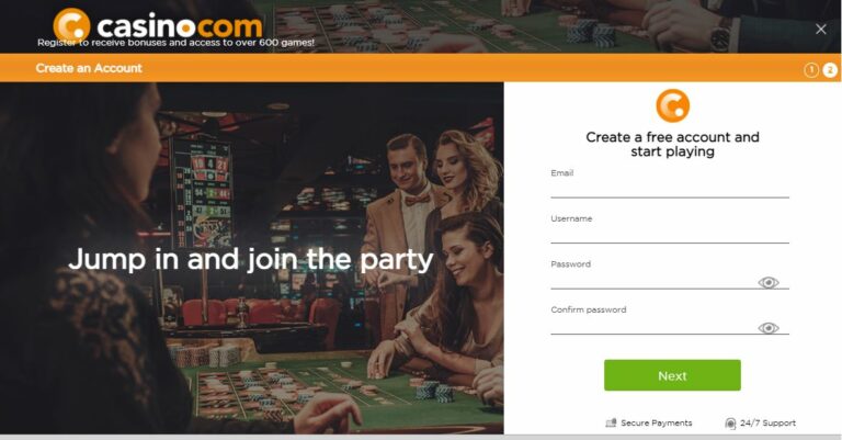 How to register – casino.com