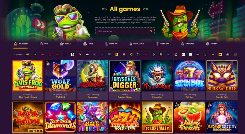 1xBet Casino games page screenshot. 