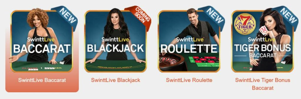Live casino section