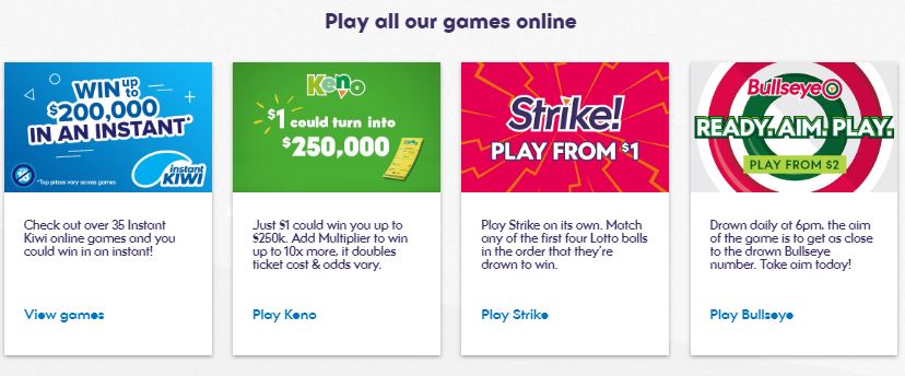 MY Lotto NZ games