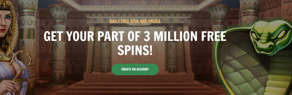 3 million free spins give away