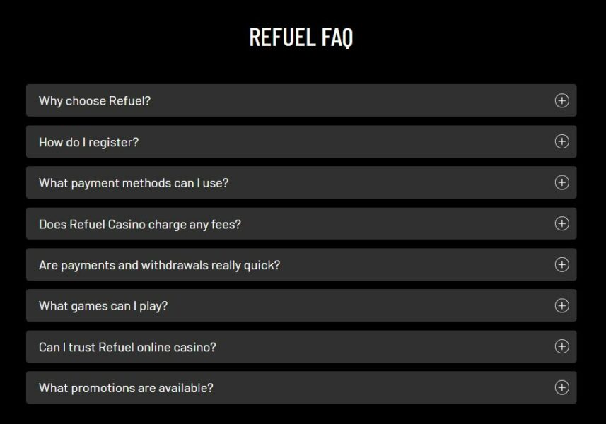Refuel FAQ