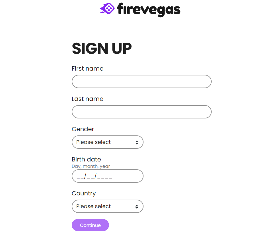 Sign up to FIreVegas