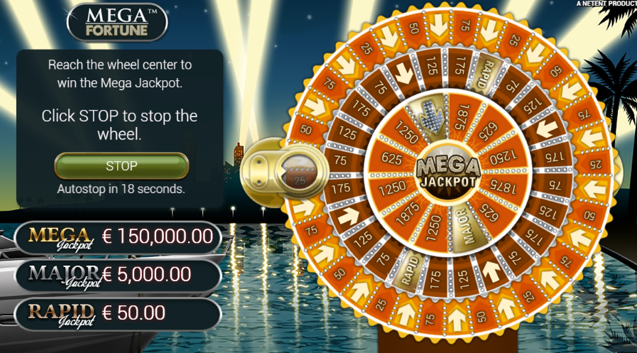 Mega Fortune wheel