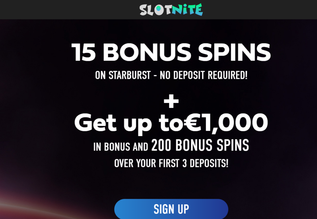 Slotnite exclusive bonus!